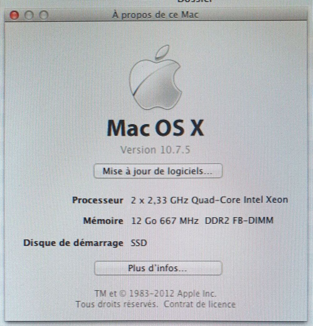 Mac Pro SSD 256go Matériel informatique