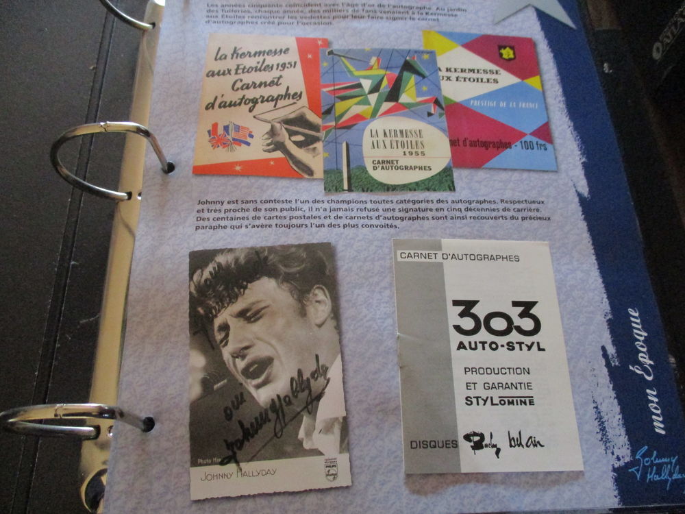 5 classeurs ATLAS johnny hallyday 