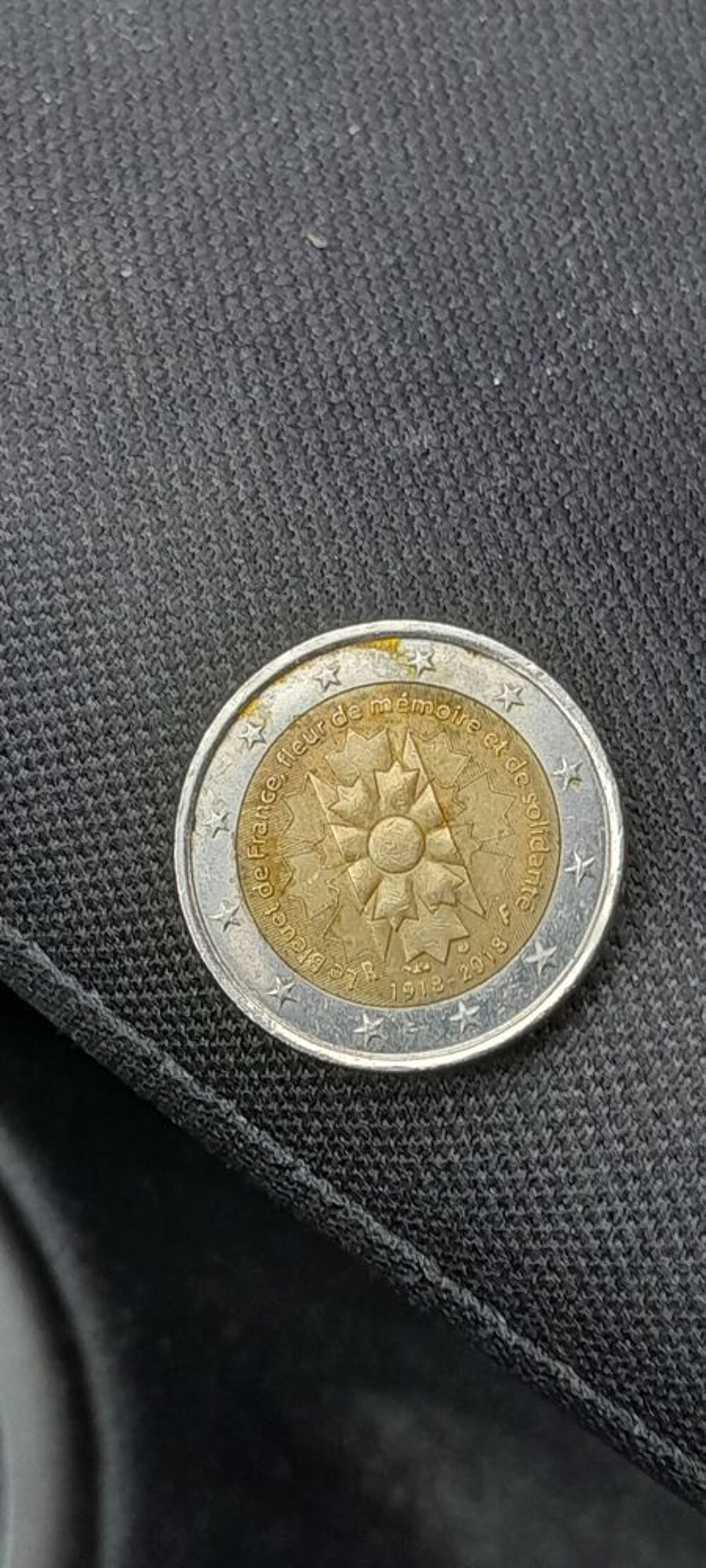 Piece commemorative 2 euros 1918-2018 