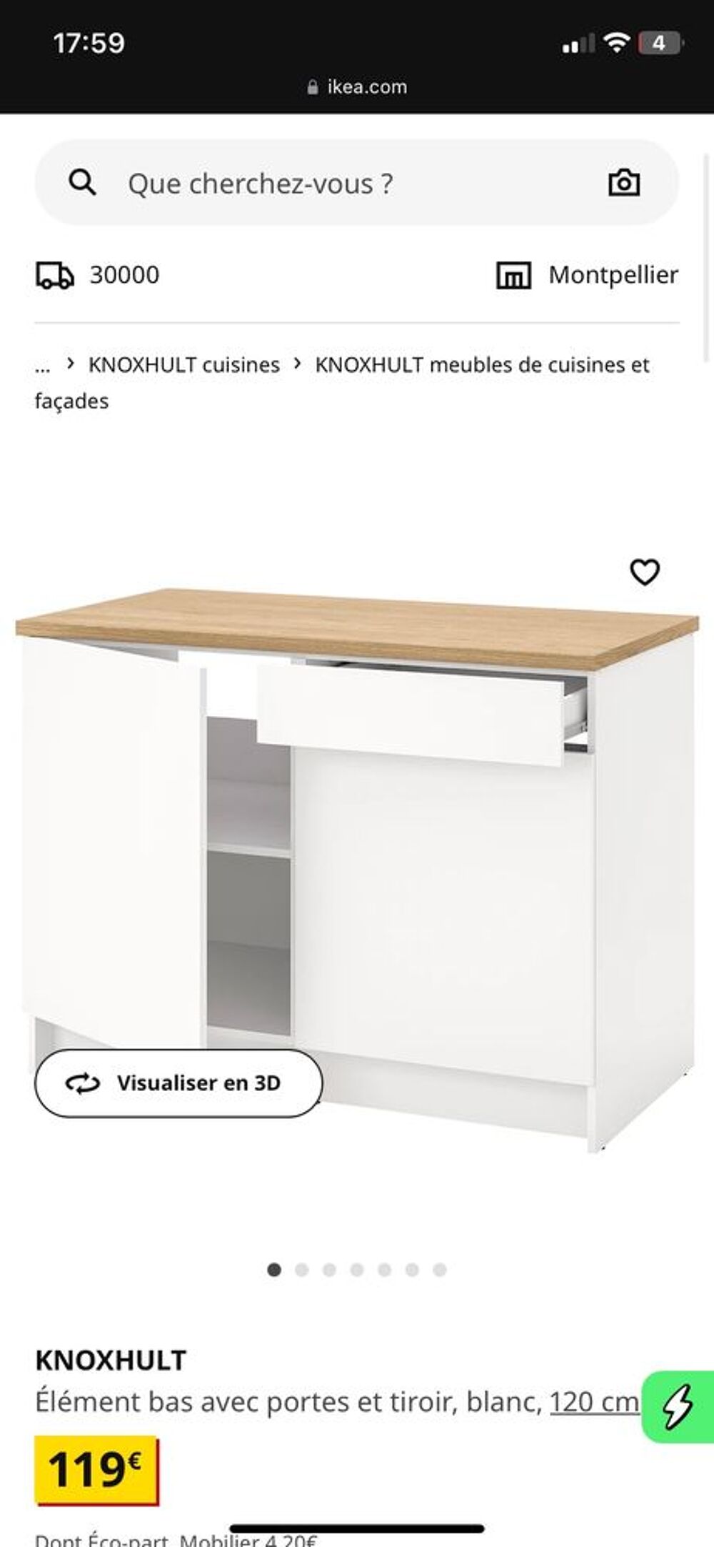 Meuble cuisine IKEA KNOXHULT Meubles