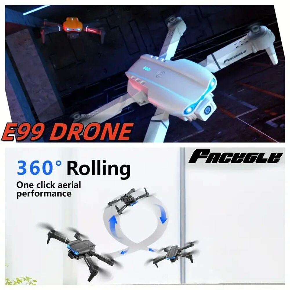 Drone E99 NOVA avec Double Cam&eacute;ra HD, Rotation 360&deg; Photos/Video/TV