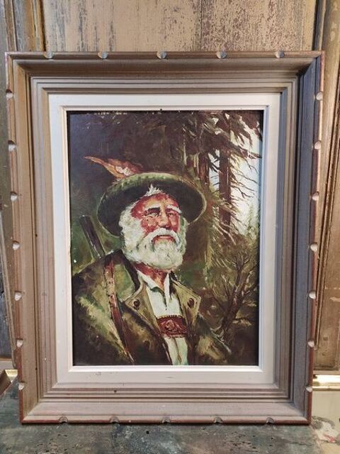 Tableau Portrait d'un Chasseur Bavarois Sign� 149 Loches (37)