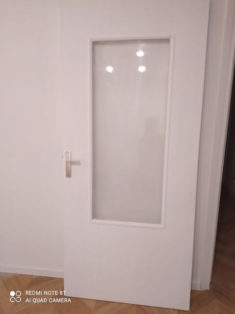 Porte bois blanc vitre 204x93 cm 58 Nice (06)