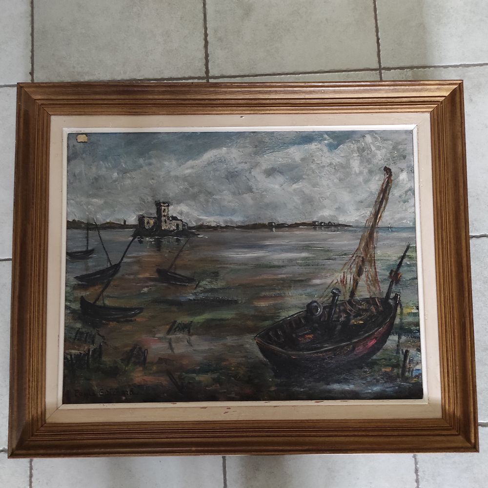 Tableau "Mar&eacute;ee basse au Chapus" Décoration