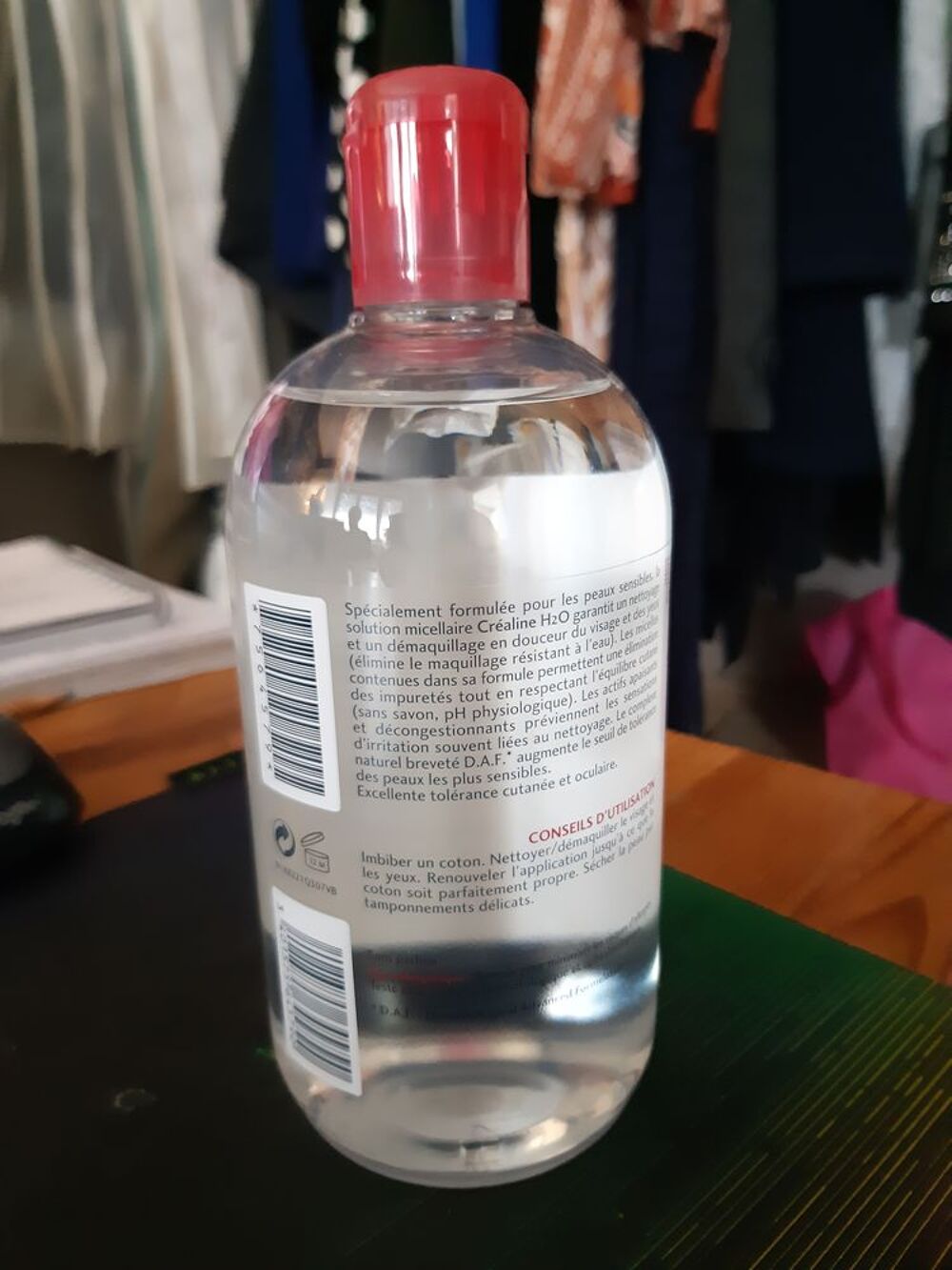 EAU micellaire d&eacute;maquillante CREALINE H2O neuve BIODERMA 500 Vêtements