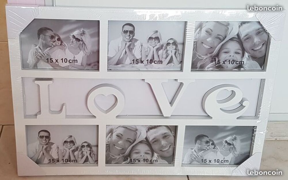 Cadre neuf pele mele photos 49 X 33.5 cm "LOVE" Décoration