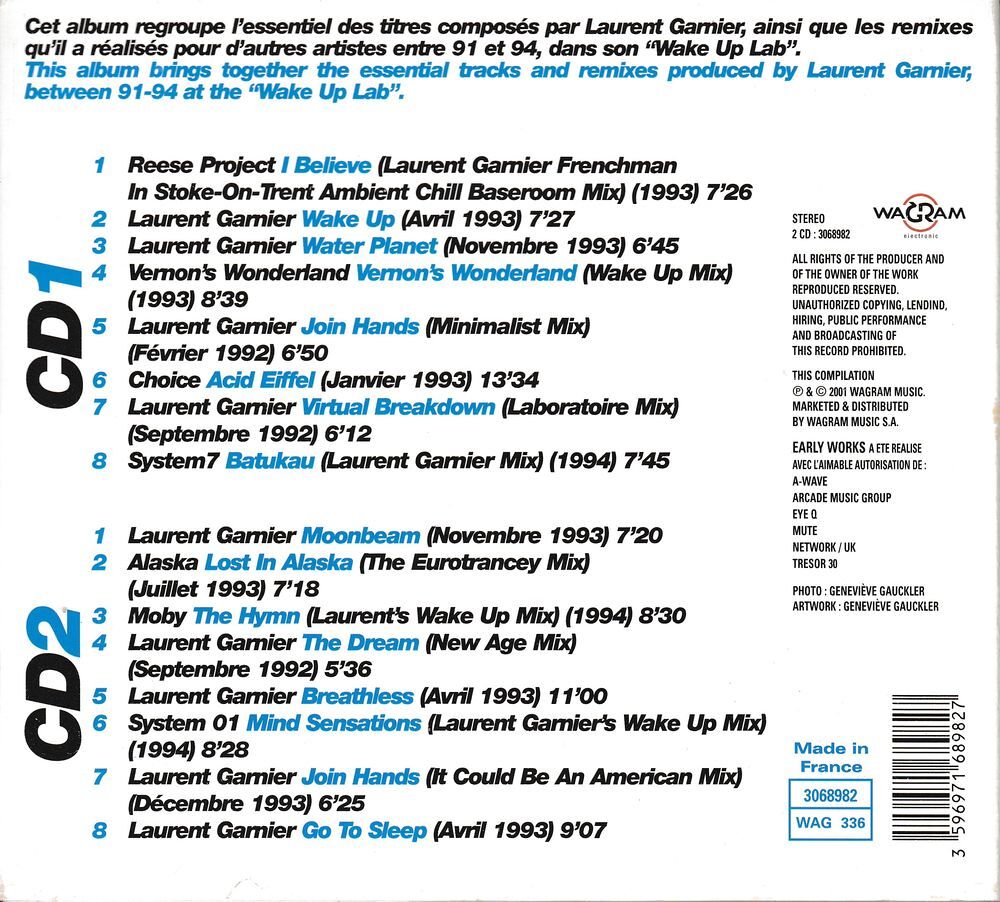 CD Laurent Garnier - Early Works (Digipak) CD et vinyles