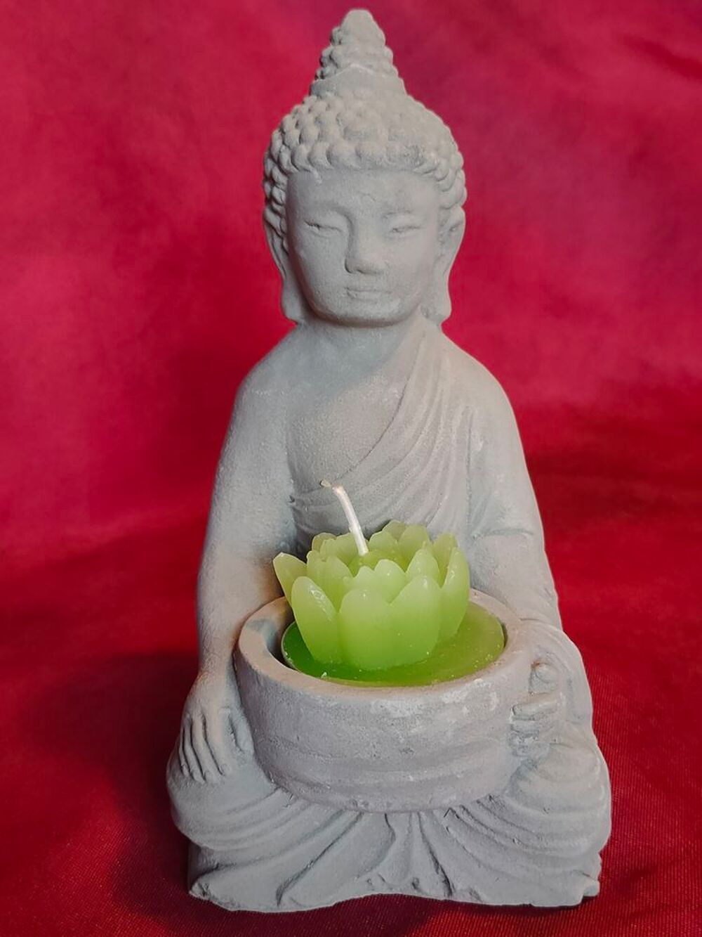 Petit bouddha hauteur 15 cm en pierre reconstitu&eacute;e Décoration