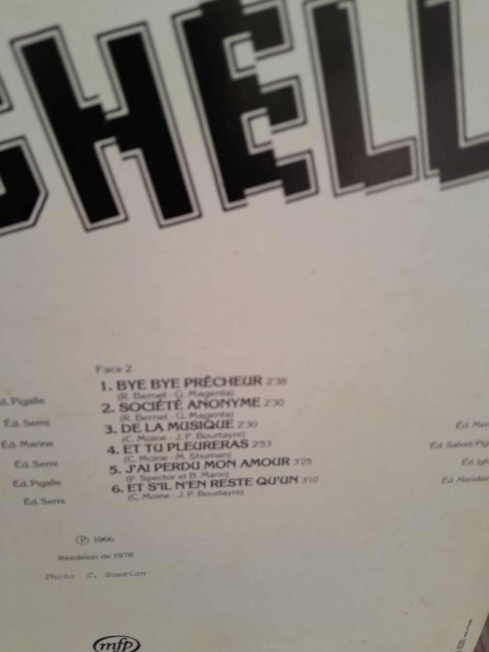 EDDY MICHELL VINYLE 33 TOURS TEL / 0627473514 CD et vinyles