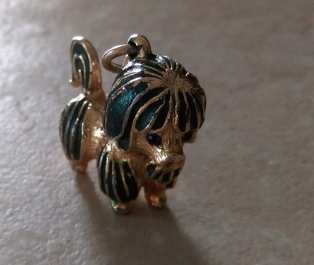 miniature chien laiton pour d&eacute;co ou bracelet H 2 x L 3 x l Bijoux et montres