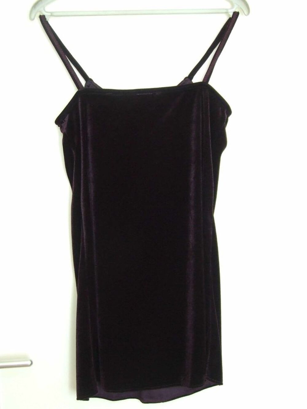 Nuisette, robe d'int&eacute;rieur en velours, Lie de vin, M (38 40) Vêtements