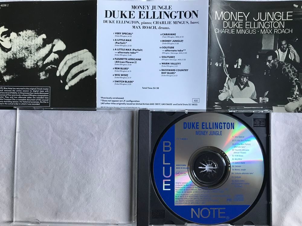 CD Duke Ellington, Charles Mingus, Max Roach - Money Jungle CD et vinyles