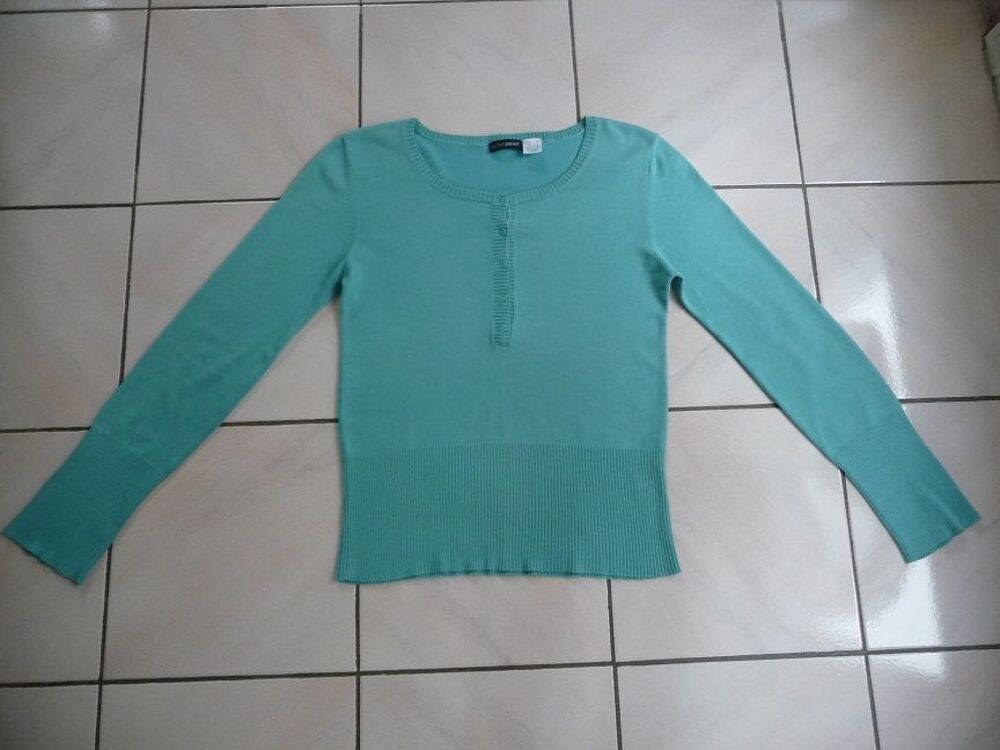 Pull bleu aqua manches longues taille 36 Vêtements