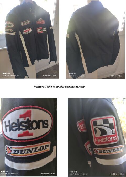 Blouson moto H/F Helstons Taille M avec ttes les protections 70 Saverdun (09)