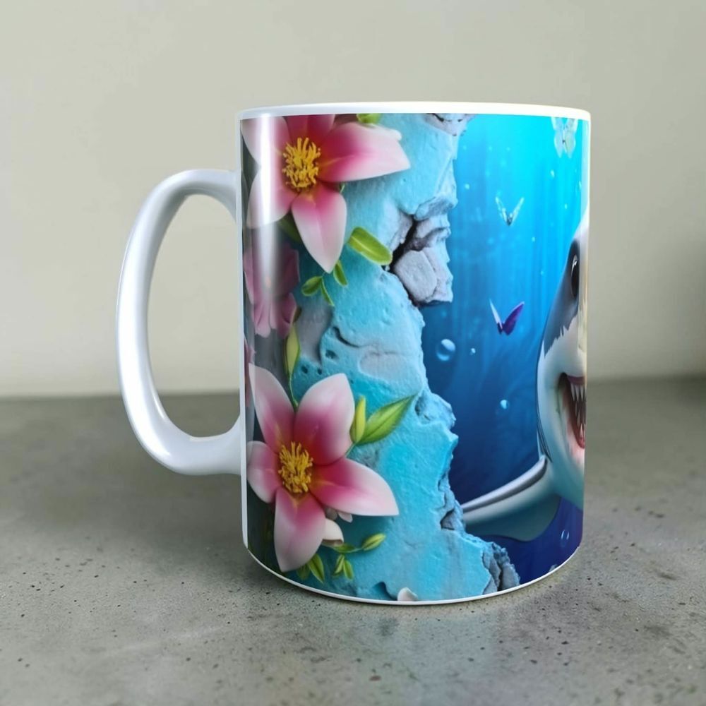 Mug avec requin joyeux Décoration