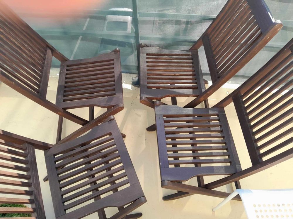 Lot 4 chaises de jardin - terrasse Vintage Meubles