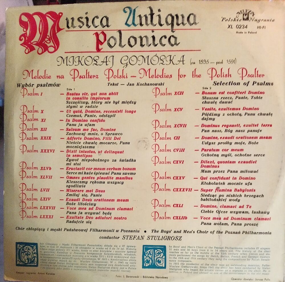 MUSICA ANTIGUA POLONICA / DISQUE VYNIL 33 T CD et vinyles
