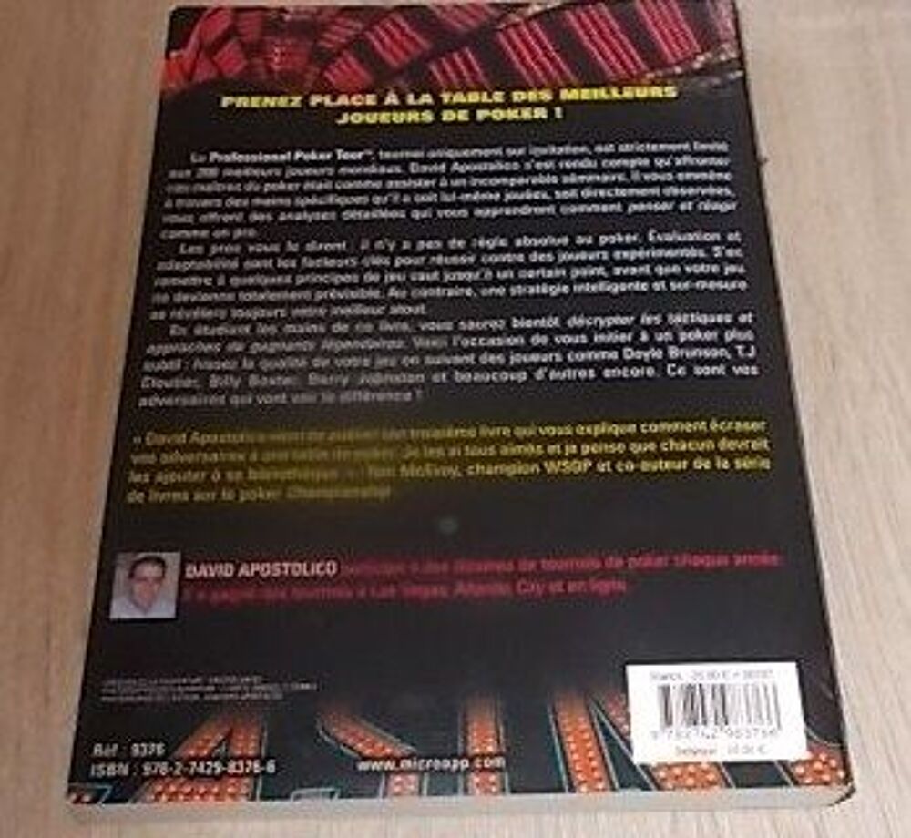 Livre : Le&ccedil;ons du Pro Poker Tour Livres et BD