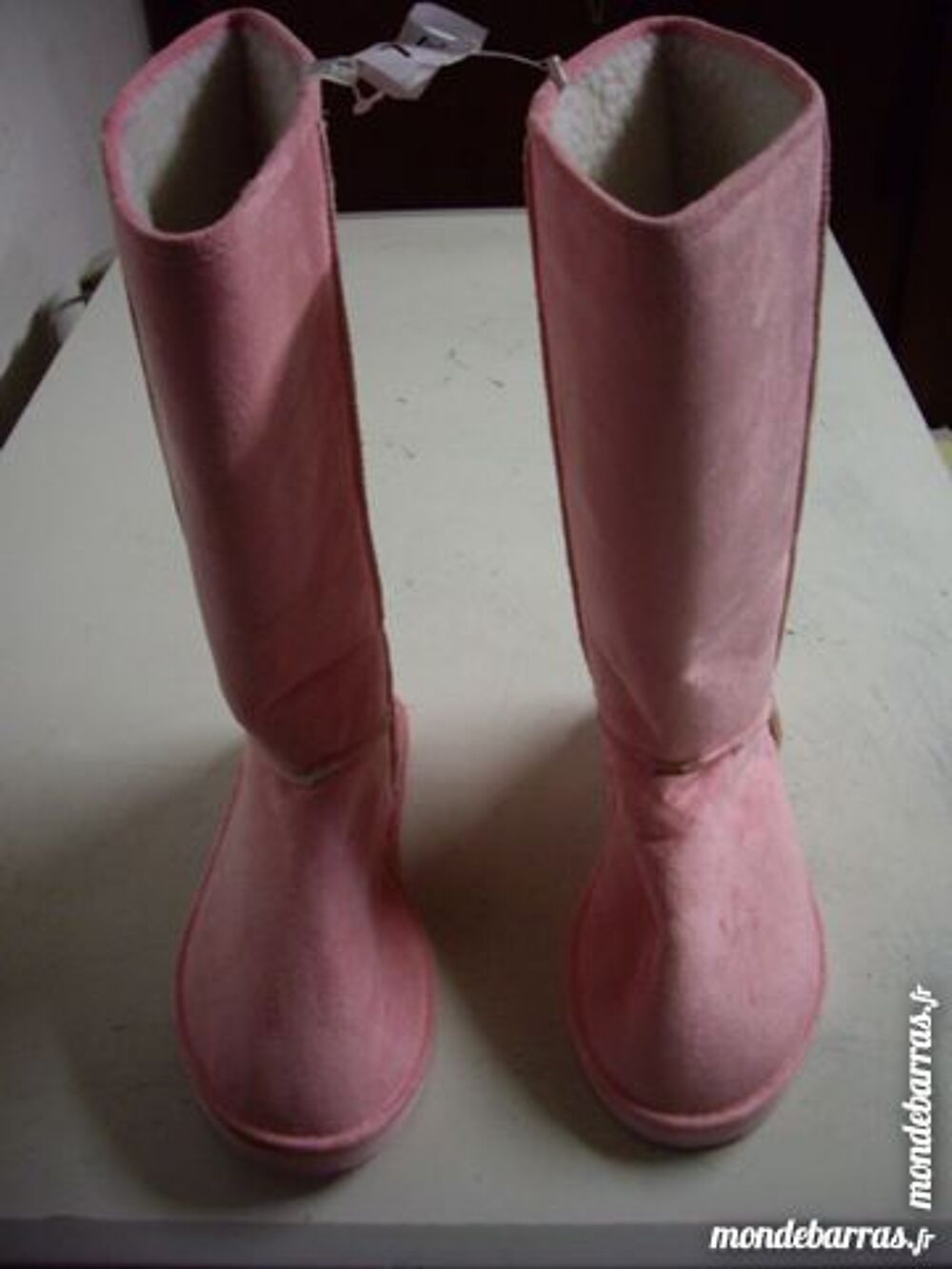 Bottes fourr&eacute;es Rose pt 38-neuves Chaussures