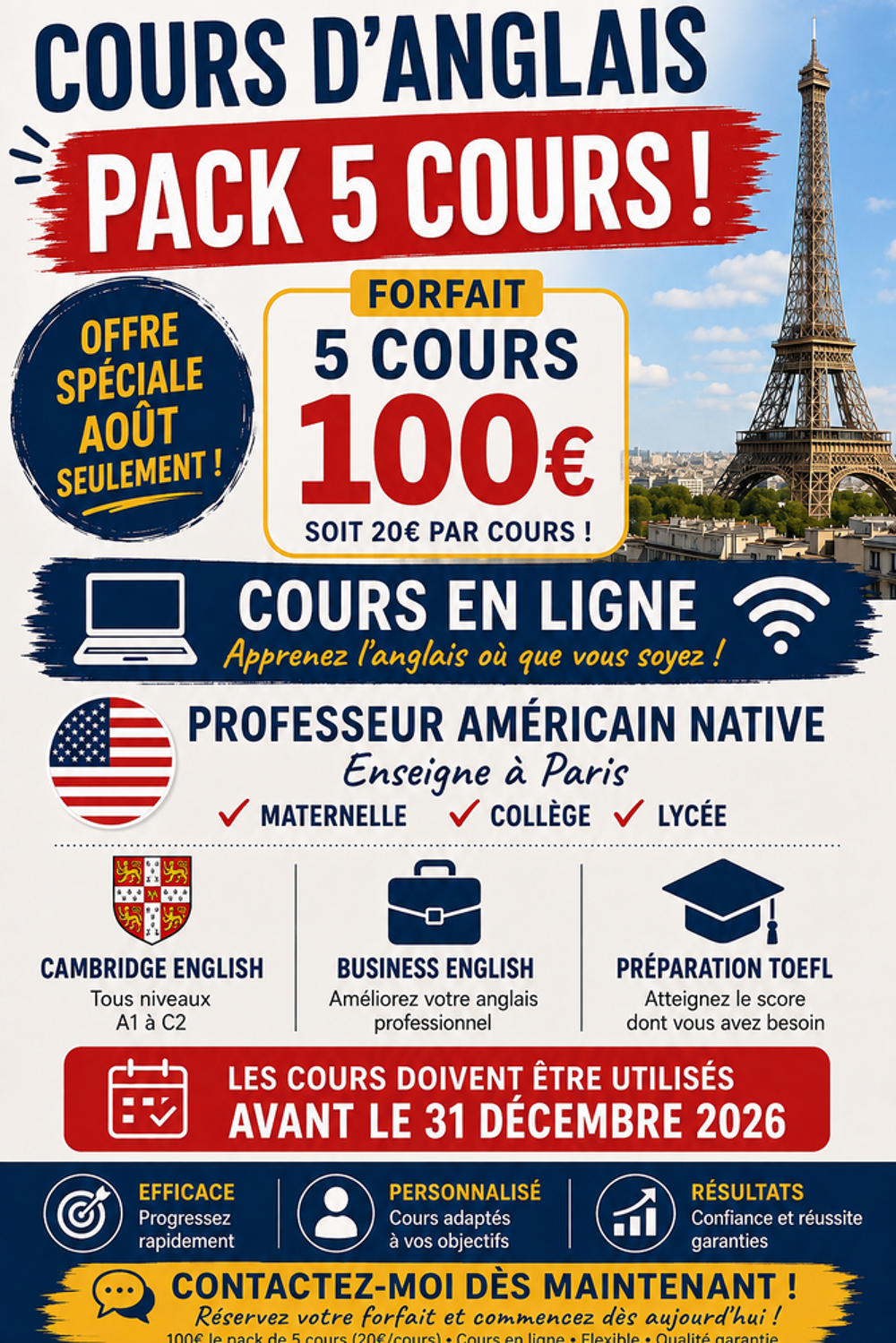   Cours d'anglais  
