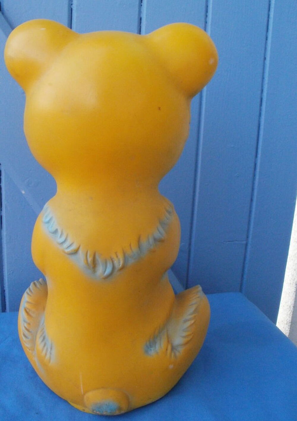 Ours jaune, Ancien Jouet Ann&eacute;es 60 Pouet Pouet Cuisine