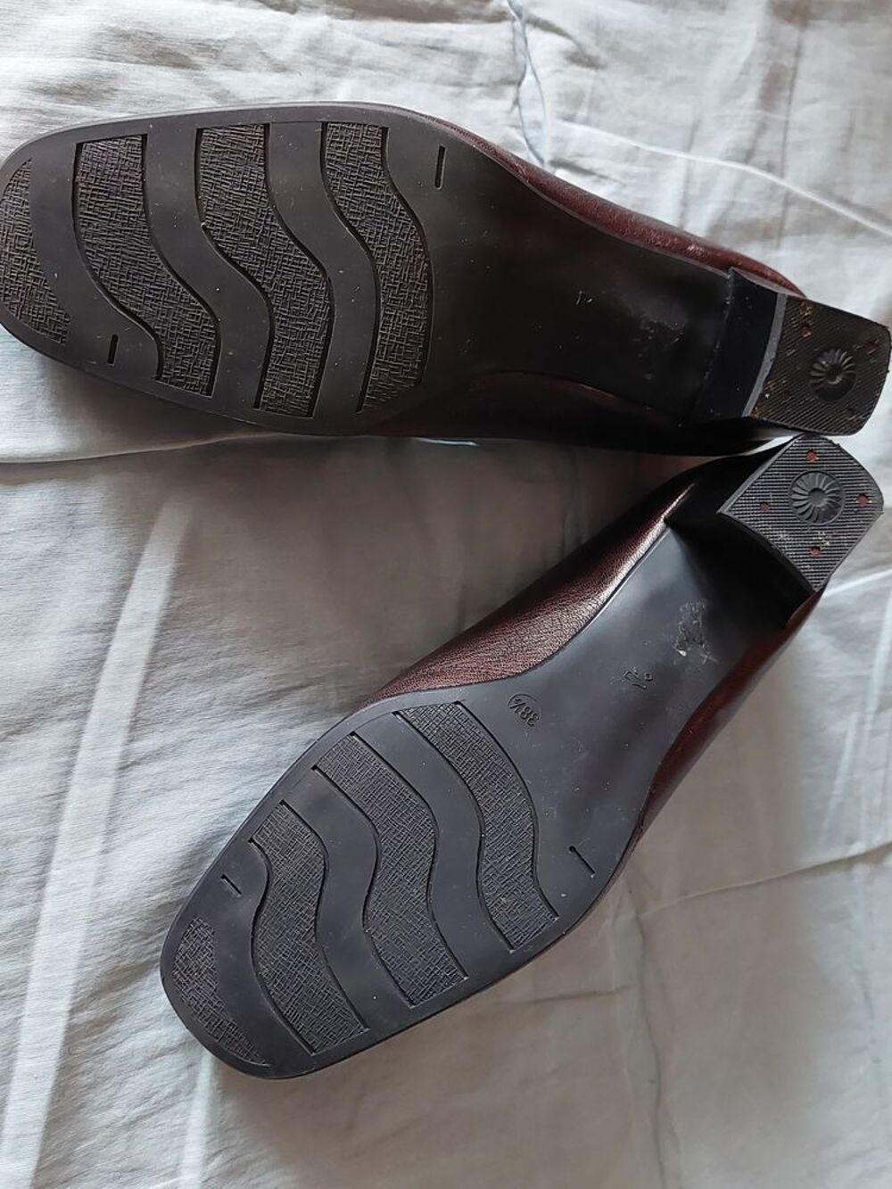MOCASSIN FEMME MARRON A TALON T39 Chaussures