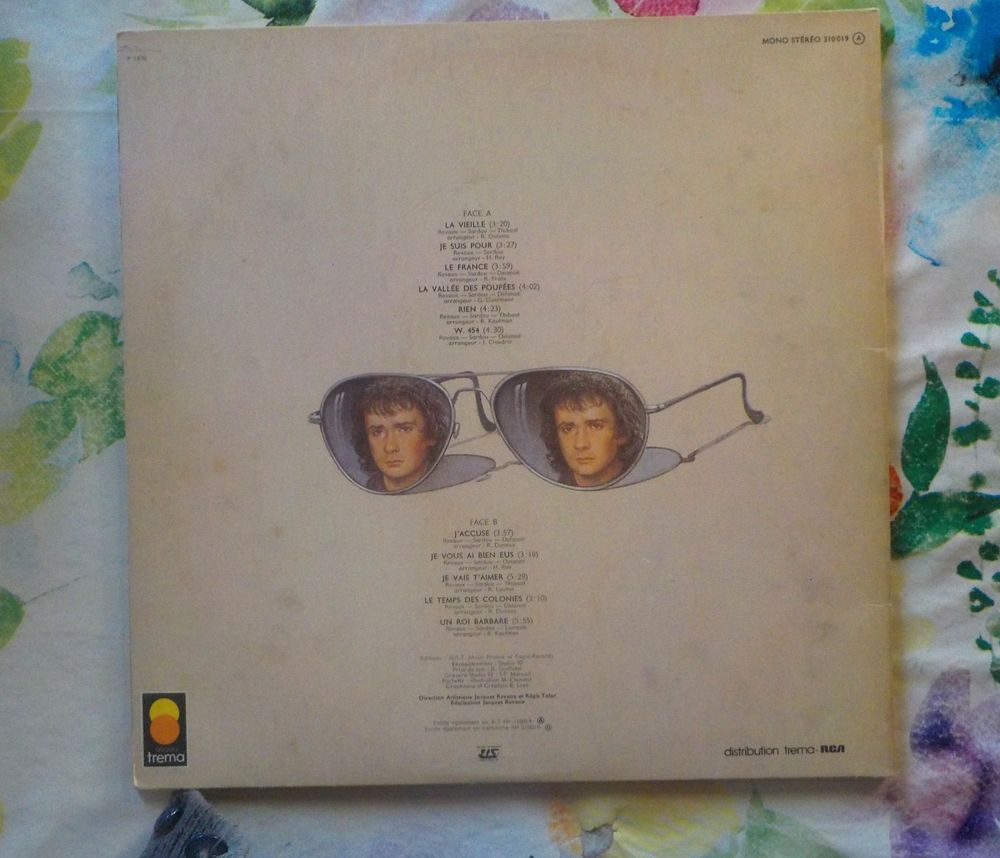 VYNIL 33T MICHEL SARDOU Album La Vieille - 1976 - Tr&eacute;ma CD et vinyles