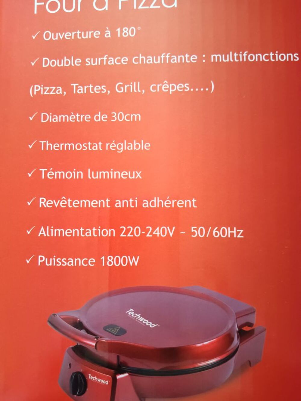 FOUR &agrave; Pizza marque TECH WOOD Electroménager