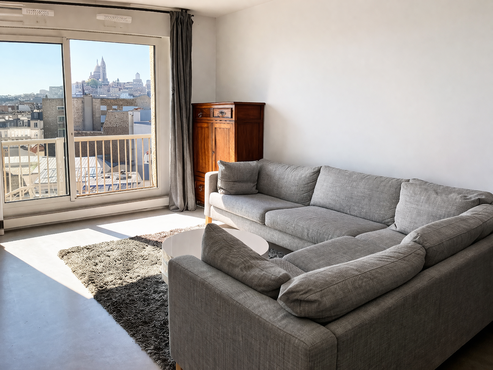 Vente Appartement Dernier �tage   2 balcons   Vue Sacr�-Coeur  47 m�  2 pi�ces Paris 18