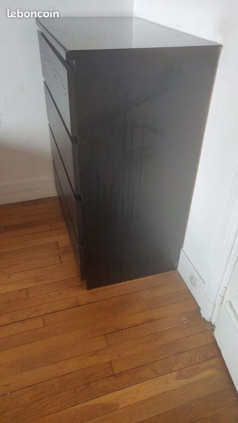commode brun fonc Ikea 4  tiroirs excellent tat Paris 15 (75)