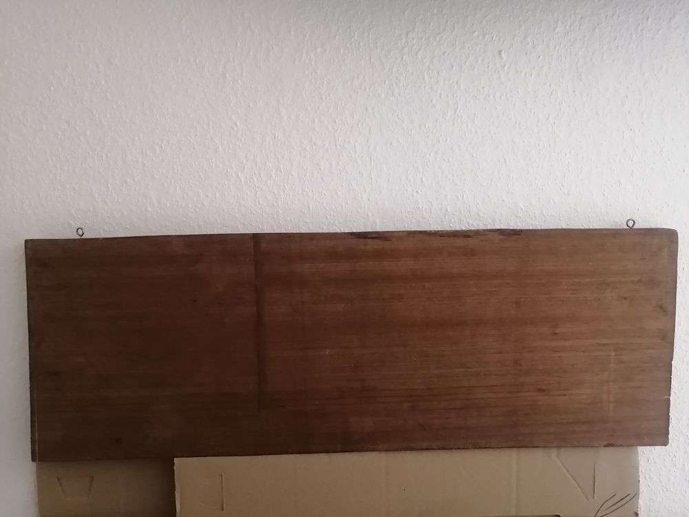 Tableau / fresque en bois - Sc&egrave;ne de chasse / repas Décoration