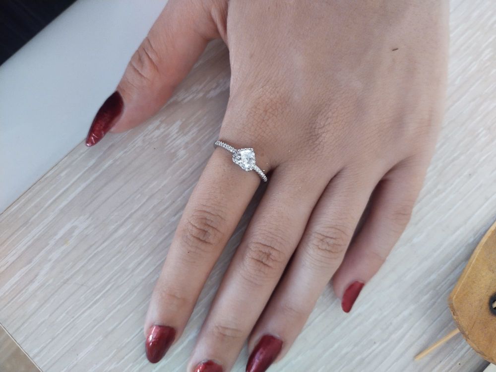 Bague solitaire en argent sterling 925, 18 mm de diam&egrave;tre Bijoux et montres