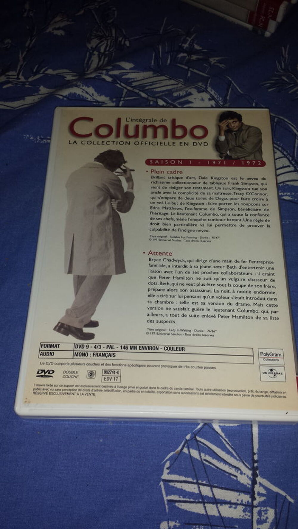 DVD COLUMBO N&deg; 3
SAISON 1
DVD et blu-ray