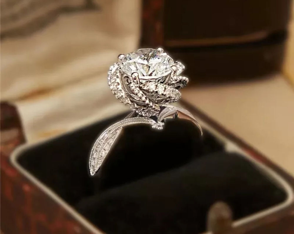 Bague en diamant Moissanite Bijoux et montres