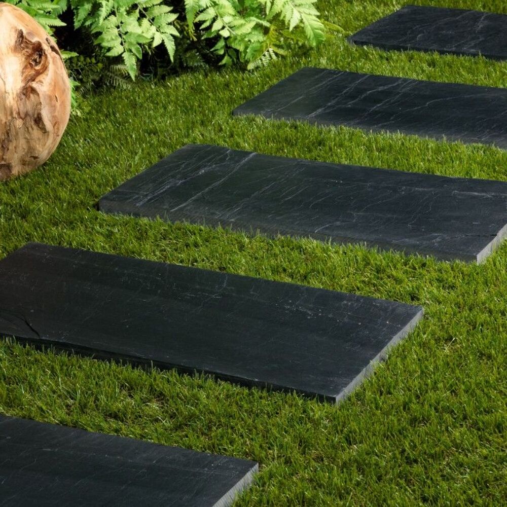 TRAVERSE - DALLE- PAS JAPONAIS - Gris anthracite Jardin