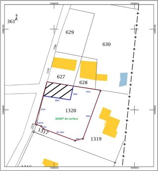  Terrain à vendre 820 m²