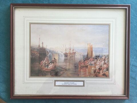 Tableau ancien reproduction Turner 17 Saint-Maur-des-Fosss (94)