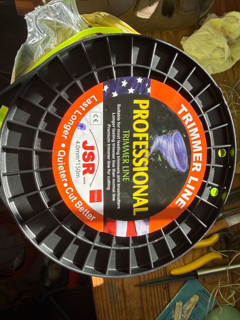   Cable carré en 4 mm pour rotofil de 150 mètres 
marque JSR  