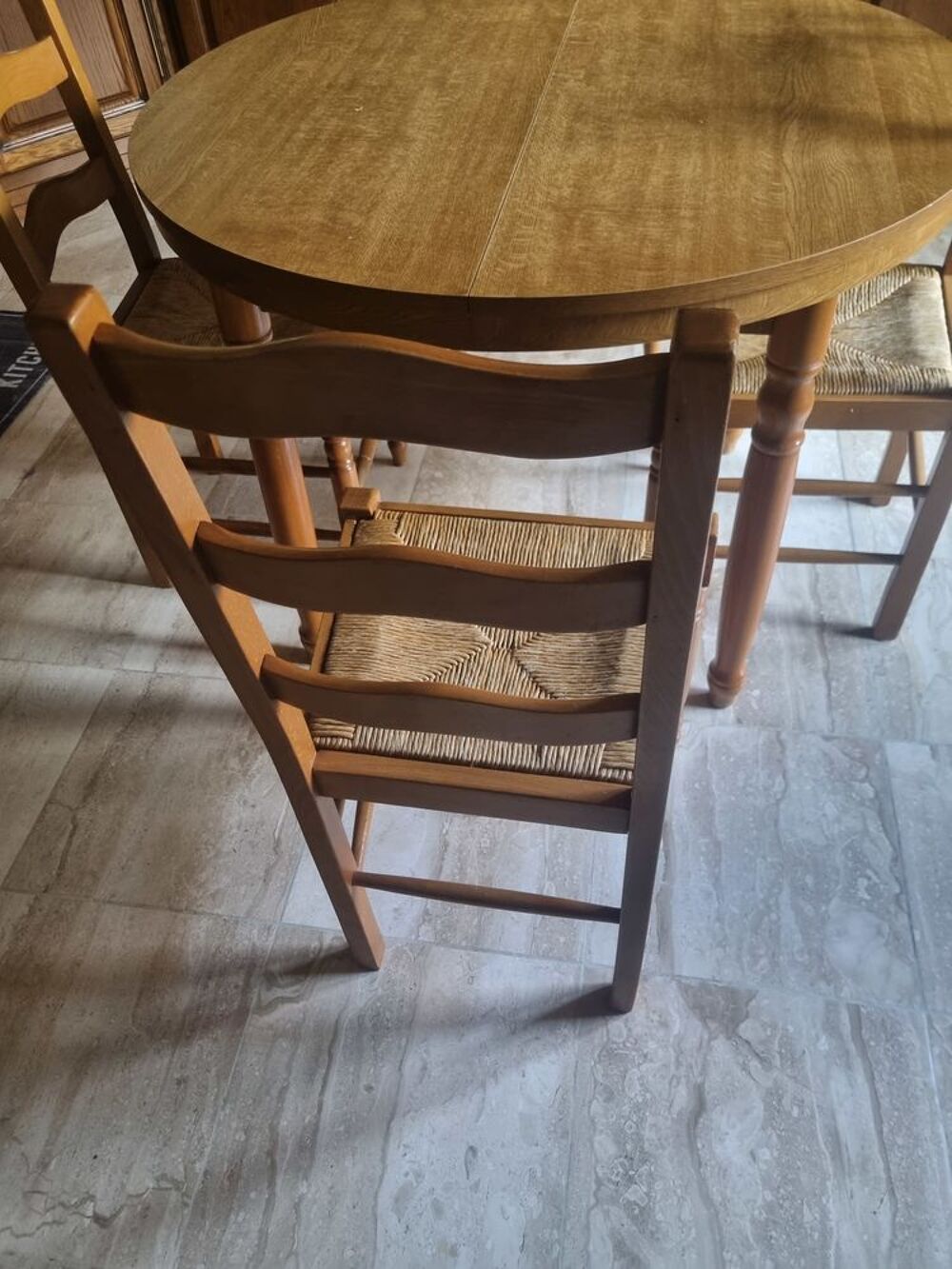 Lot de 4 chaises ch&ecirc;ne Meubles