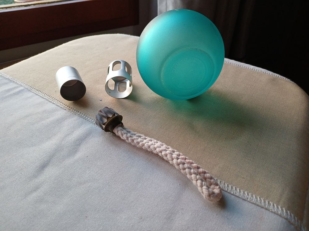 DIFFUSEUR Parfum Huile BOULE Verre D&eacute;poli Cr&eacute;ation Patricia D�coration