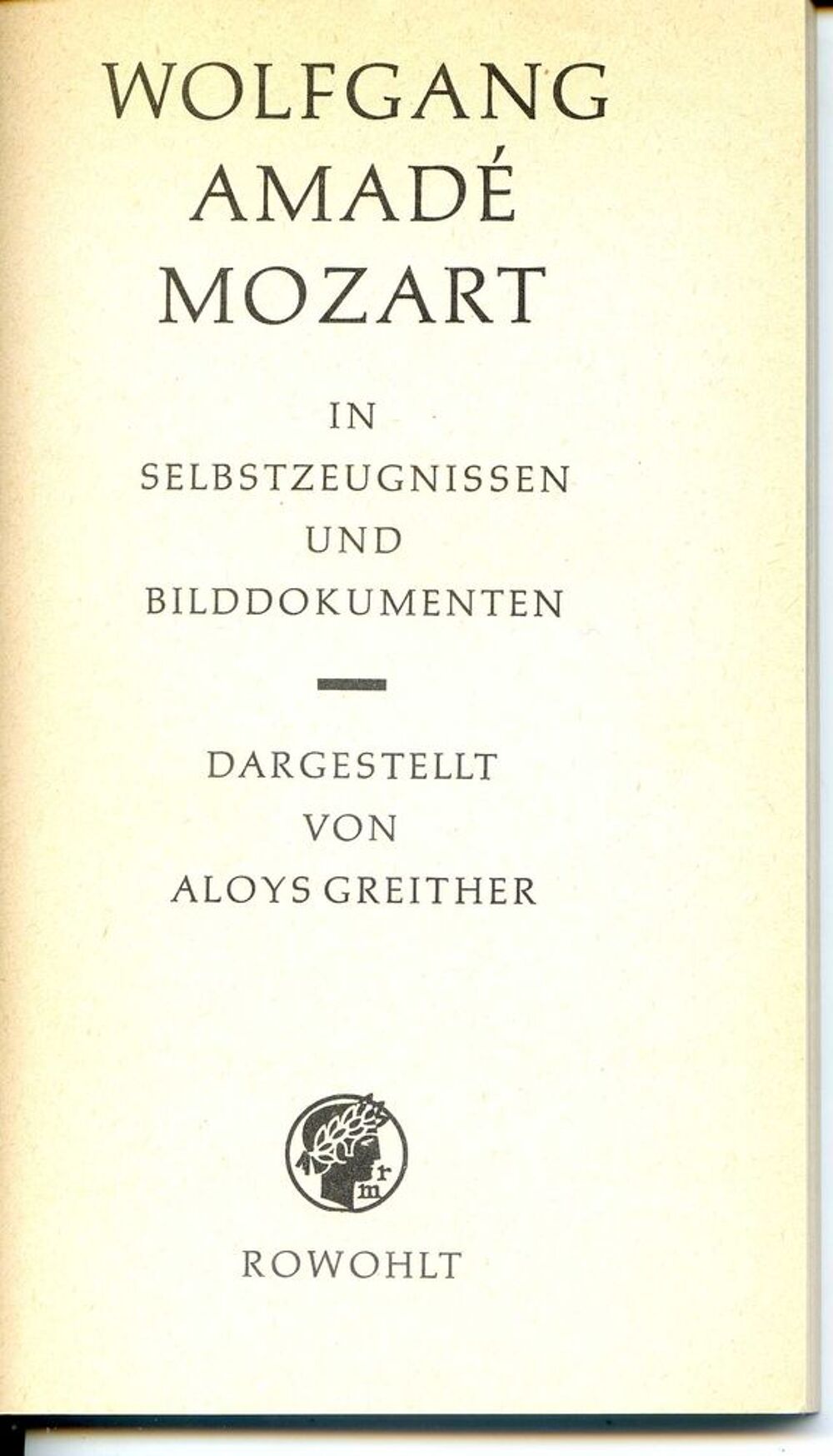 MOZART Aloys Greither Livres et BD