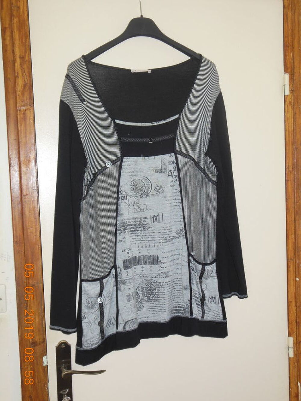 tunique noir-gris Vêtements