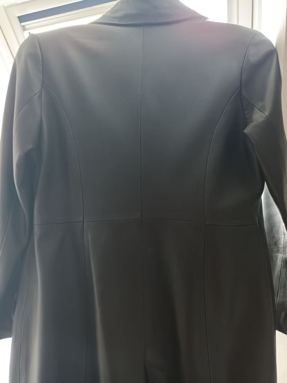 Manteau de cuir long Vêtements