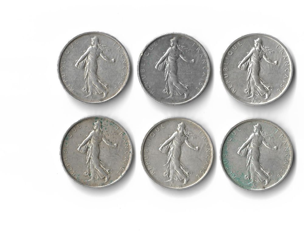 5 frs semeuse argent --lot-- 