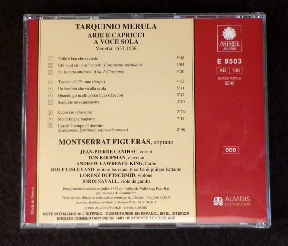 CD - Tarquinio Merula - Arie e Capricci CD et vinyles