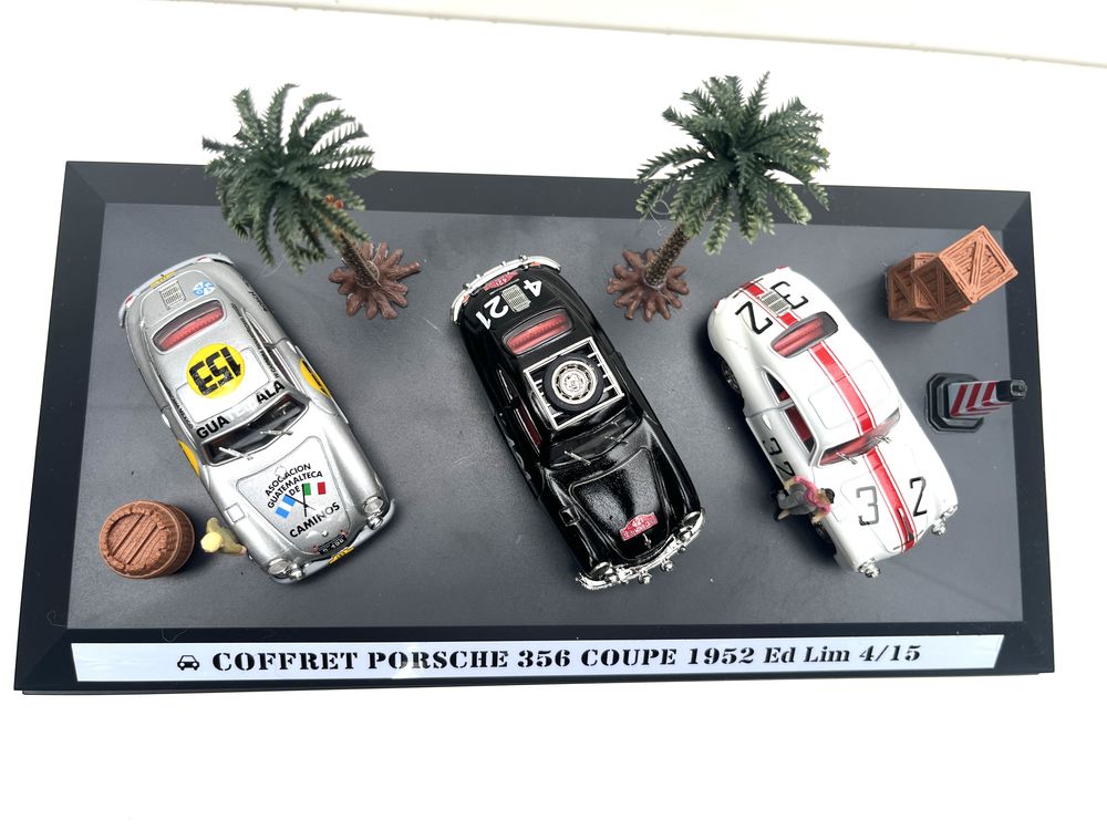 Coffret avec trois Porsche 356 Coup&eacute; 1952 en &eacute;dition limit&eacute;e Jeux / jouets