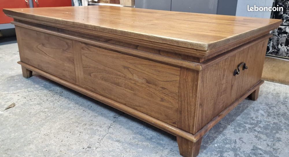 Superbe table basse de salon, en bois vernis Meubles
