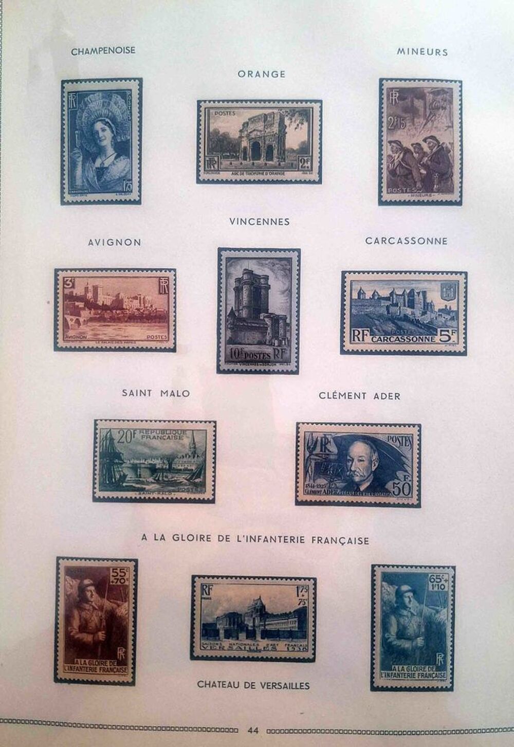 S&eacute;rie de timbres de collection de France G05 
