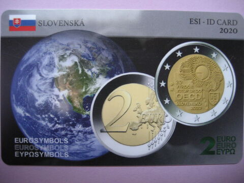 Carte commémorative 2 Euro ESI - Id Card - SLOVAQUIE 2020 Reims (51)