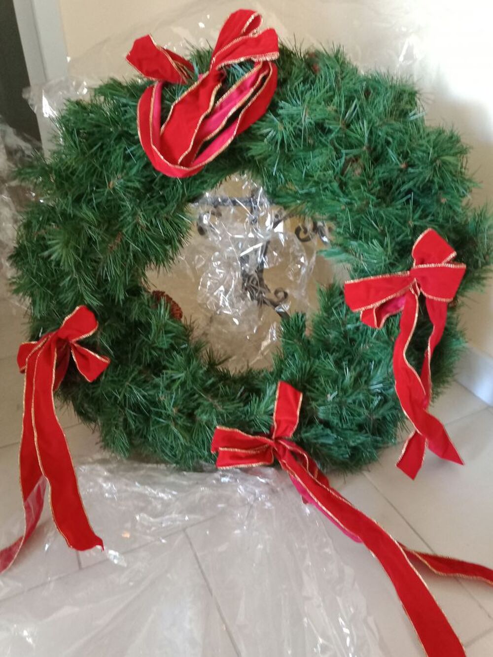 Maxi couronne de No&euml;l Décoration
